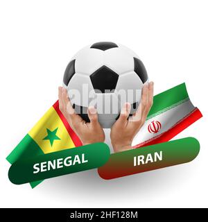 Partita di calcio, squadre nazionali senegal vs iran Foto Stock