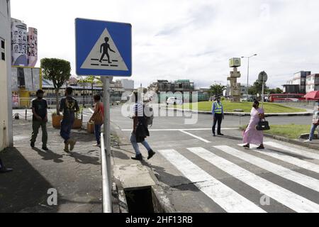 Curepipe est la deuxième ville de Maurice (81 600 abitanti it 2003). Elle est située sur les hauteurs, presque au centre de l'île Maurice Foto Stock