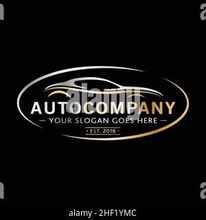 Modern Auto Company Logo Design. Vettore e illustrazione. Illustrazione Vettoriale