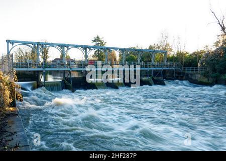 Svezzare a Marsh Lock vicino a Henley-on-Thames Foto Stock