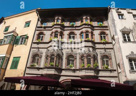 Vista sul centro storico di Bressanone Italia Foto Stock