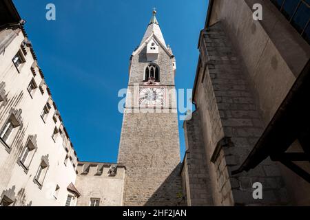 La Torre Bianca (torre bianca) a Bressanone (Soth Tyro, Italia) Foto Stock