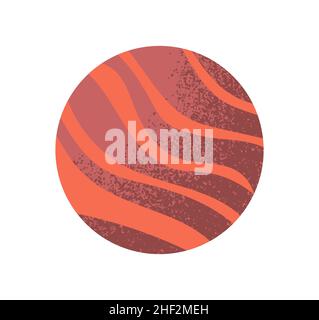 Pianeta rosso con strisce Illustrazione Vettoriale