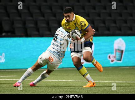 Nanterre, Francia. 08th Jan 2022. Fritz Lee di Clermont durante il campionato francese Top 14 rugby Union match tra Racing 92 e ASM Clermont Auvergne il 8 gennaio 2022 a Parigi la Defense Arena a Nanterre vicino Parigi, Francia - Foto Jean Catuffe/DPPI Credit: DPPI Media/Alamy Live News Foto Stock