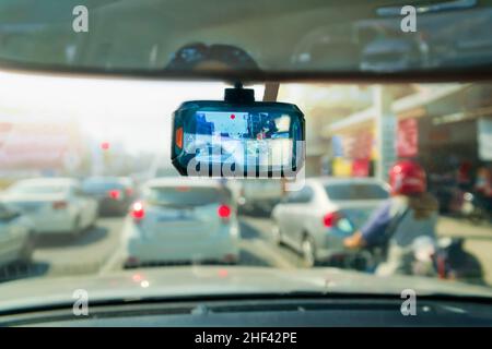 videoregistratore per auto Foto Stock