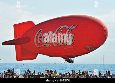 Veliero alla festa del cielo a Mataro nella regione di Maresme, provincia di Barcellona, Catalogna, Spagna Foto Stock