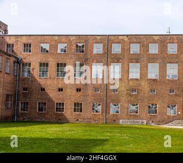 Antico tedesco WW2 V2 razzo-fabbrica in Peenemunde Foto Stock