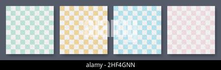 Vichy gingham textures set. Illustrazione Vettoriale