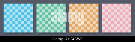 Vichy gingham textures set. Illustrazione Vettoriale