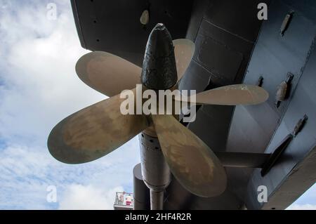 Propellente di una nave Torpedo presso il Marinemuseum Building a Den Helder Paesi Bassi 23-9-2019 Foto Stock
