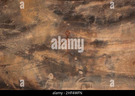 Bhimbetka Rock Shelters, Raisen, Madhya Pradesh, India. Foto Stock