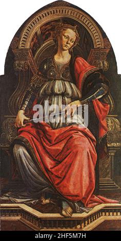 Sandro Botticelli - Fortezza (Uffizi). Foto Stock