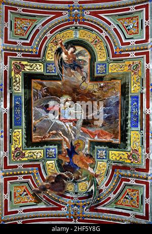 Chiesa di San Michele Arcangelo - Arcangelo Michele è un luogo di culto cattolico situato nella frazione di San Michele di Pagana, 12th 13th secolo, Rapallo, Italia, Foto Stock