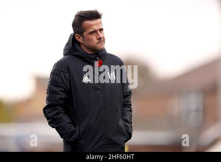 Foto del file datata 06-11-2021 del manager Fulham Marco Silva, che sarà senza un numero non specificato di giocatori per la sua partita di campionato del lato contro Bristol City il Sabato. Data di emissione: Venerdì 14 gennaio 2022. Foto Stock