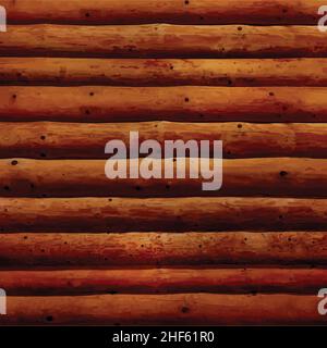 realistic log cabina legno parete foto casa reale realistic sfondo texture vettore illustrazione, Illustrazione Vettoriale