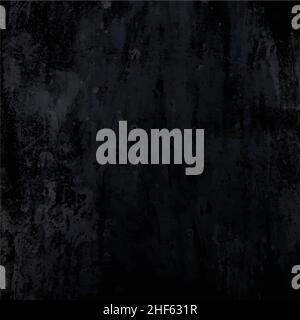 vecchia pianura leggermente sporco grungy nero metallo calcestruzzo parete texture sfondo illustrazione vettoriale Illustrazione Vettoriale