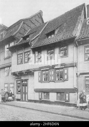 Schmale Straße 47 (Quedlinburg) um 1900. Foto Stock