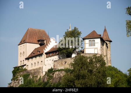 Piccola città di Burgdorf nella valle di Emmen (Emmental), Svizzera Foto Stock