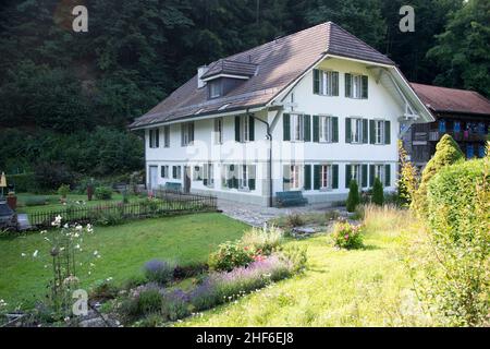 Piccola città di Burgdorf nella valle di Emmen (Emmental), Svizzera Foto Stock