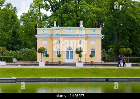 Edifici a Catherine Park, Palazzo di Caterina, Pushkin, vicino a San Pietroburgo, Russia Foto Stock