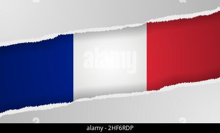 EPS10 Vector Patriotic sfondo con colori bandiera francese. Un elemento di impatto per l'uso che si desidera fare di esso. Illustrazione Vettoriale