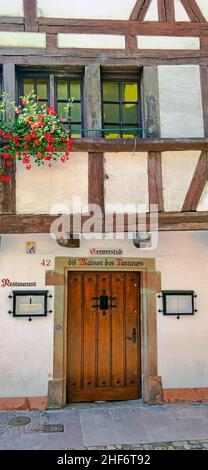 Maison des Tanneurs nel quartiere 'Petit France' a Strasburgo, Alsazia, Francia Foto Stock