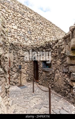 Ingresso, Mirador del Rio, progettato da César Manrique, artista spagnolo di Lanzarote, 1919-1992, Lanzarote, Canarie, Isole Canarie, Spagna, Europa Foto Stock