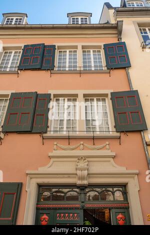 Luogo di nascita di Beethoven a Bonngasse, Bonn, Valle del Reno, Renania settentrionale-Vestfalia, Germania Foto Stock