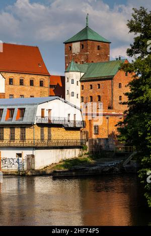 Europa, Polonia, Voivodato della Pomerania Occidentale, castello di Darlowo Foto Stock