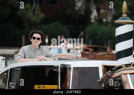 Timothee Chalamet è visto arrivare al Festival del Cinema di Venezia 76th il 02 settembre 2019 a Venezia, Italia Foto Stock