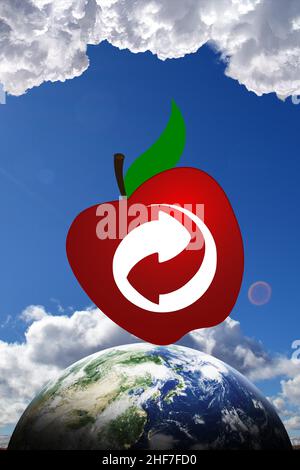 Riciclare l'illustrazione artistica Foto Stock