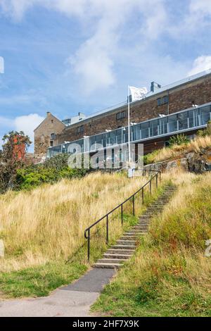 Varberg, Fortezza di Varberg, area marina Kattegat a Hallands Län, Svezia Foto Stock