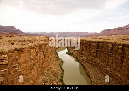 Mable Canyon, Colorado, visto dal vecchio ponte Navajo Foto Stock