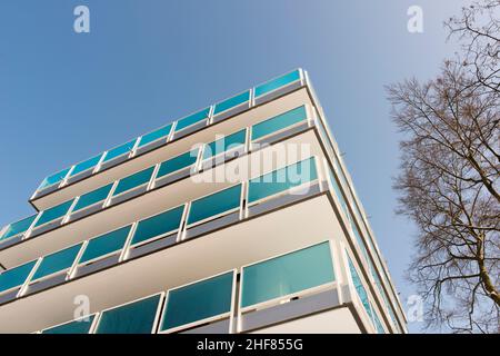 Casa residenziale, facciate, balconi, colorato Foto Stock