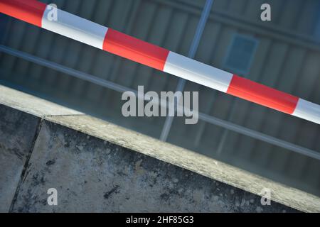 Nastro barriera, senza ingresso, barriera Foto Stock