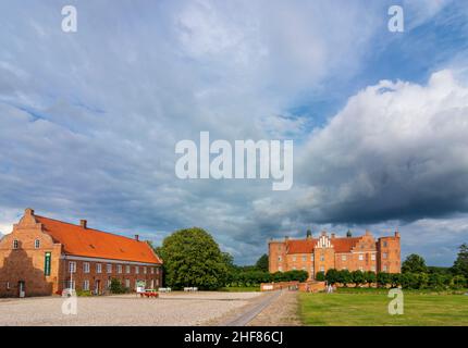 Randers, Castello di Gammel Estrup ad Auning, Jylland, Jutland, Danimarca Foto Stock