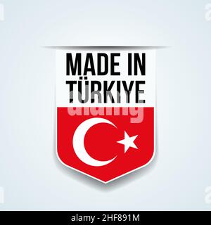 Realizzato in Türkiye banner promozione illustrazione Illustrazione Vettoriale