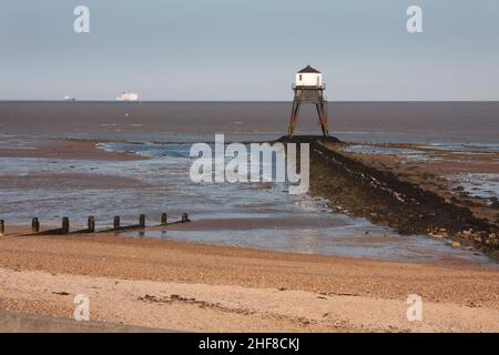 Fari vittoriani di Dovercourt, Harwich, Essex, Inghilterra Foto Stock