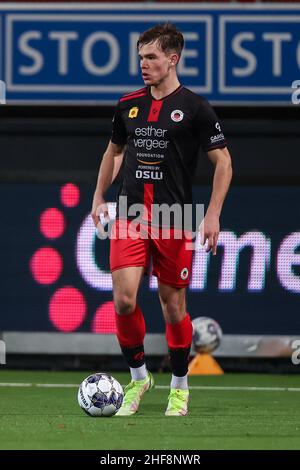 Rotterdam, Amsterdam. 14th Jan 2022. ROTTERDAM, PAESI BASSI - GENNAIO 14: Thijs Dallinga di Excelsior durante la partita olandese Keukenkampioendivisie tra Excelsior e De Graafschap allo stadio Van Donge & De Roo il 14 Gennaio 2022 a Rotterdam, Paesi Bassi (Foto di Herman Dingler/Orange Pictures) credito: Orange Pics BV/Alamy Live News Foto Stock