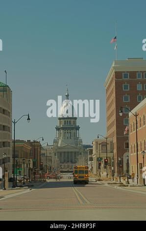 EDIFICIO del Campidoglio dello stato a Springfield, Illinois Foto Stock