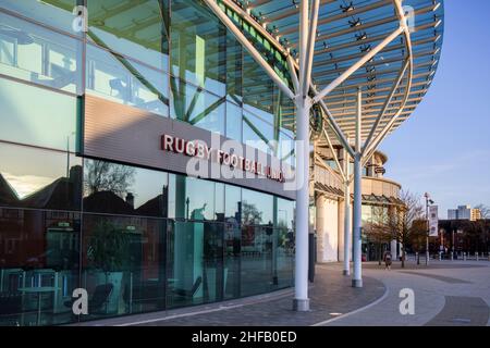 sede della rugby allo stadio di rugby di twickenham Foto Stock