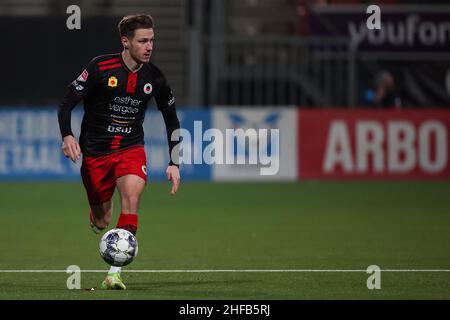 Rotterdam, Amsterdam. 14th Jan 2022. ROTTERDAM, PAESI BASSI - GENNAIO 14: Reuven Niemeijer di Excelsior durante la partita olandese Keukenkampioendivisie tra Excelsior e De Graafschap allo stadio Van Donge & De Roo il 14 Gennaio 2022 a Rotterdam, Paesi Bassi (Foto di Herman Dingler/Orange Pictures) credito: Orange Pics BV/Alamy Live News Foto Stock