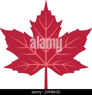 Illustrazione del vettore a foglia di acero rosso Illustrazione Vettoriale