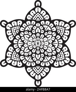 Illustrazione vettoriale a strati Mandala (stile Boho) Illustrazione Vettoriale