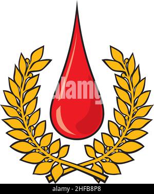 Illustrazione del vettore del simbolo della goccia di sangue Illustrazione Vettoriale