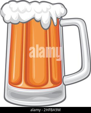 Illustrazione del vettore della tazza della birra Illustrazione Vettoriale