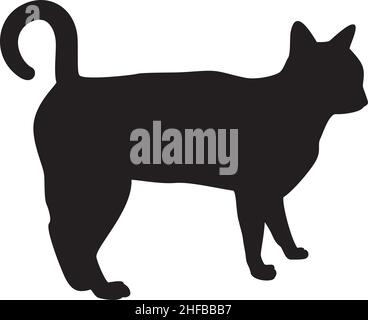 Illustrazione vettoriale della silhouette Cat Illustrazione Vettoriale