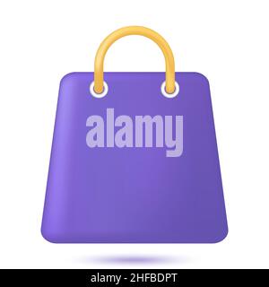 3d borsa per la spesa resa Illustrazione Vettoriale
