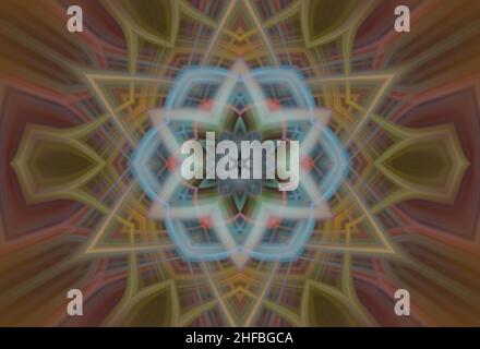 Digital Art, 3D Illustrazione, Abstract pattern geometrico frattale Foto Stock