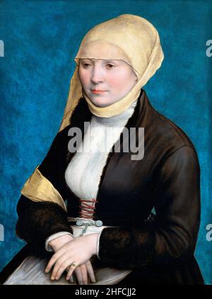Ritratto di una donna della Germania meridionale di Hans Holbein il giovane (1497/8-1543), olio su pannello, c.. 1520-25 Foto Stock